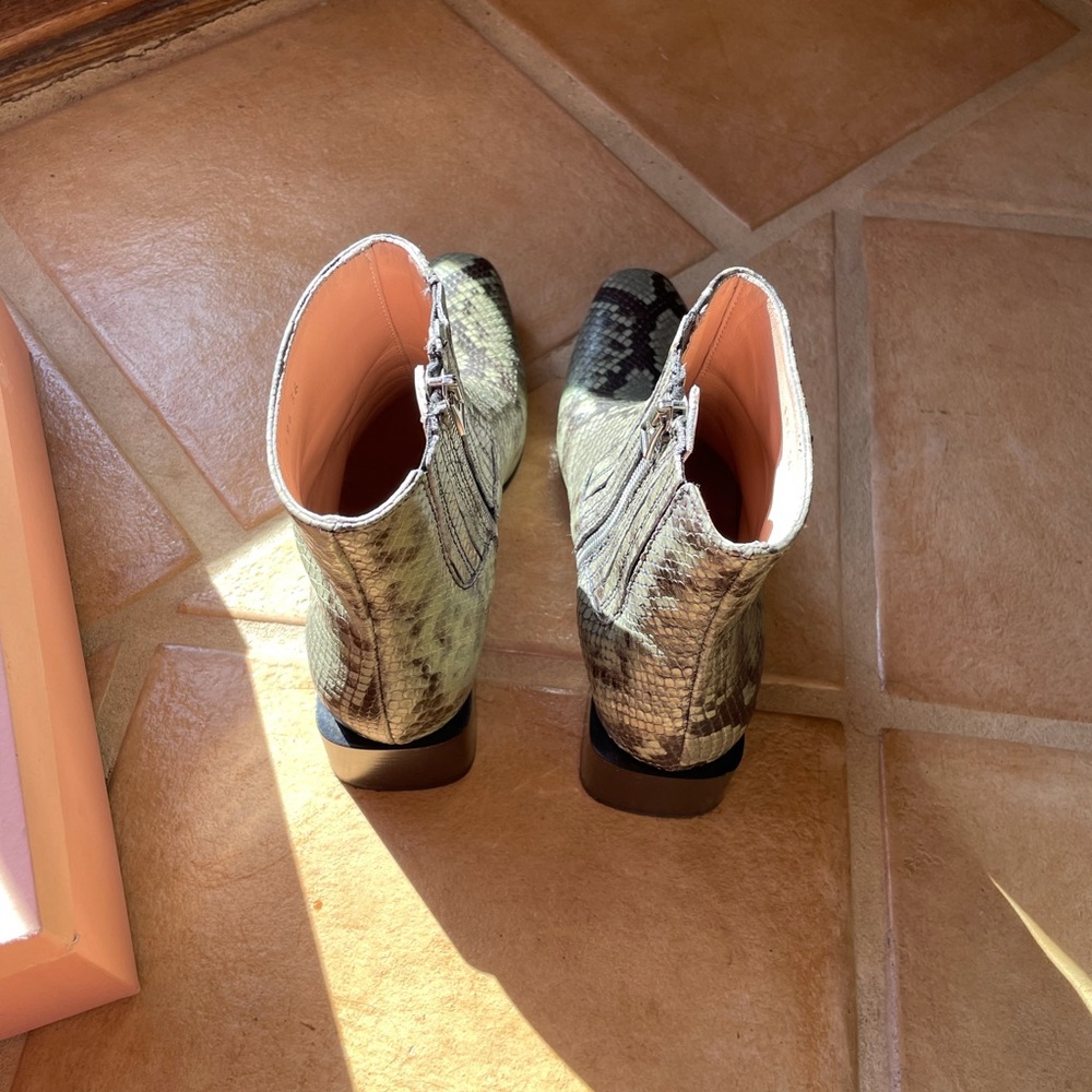 Acne Snake Print Boot in Dusty Green - Picture 5 of 10